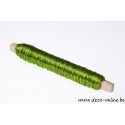 FIL DE FER  VERT POMME 0.50MM 50M 100GR SUR BATONNET EN BOIS 1PC