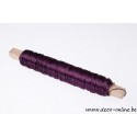 FIL DE FER  AUBERGINE 0.50MM 50M 100GR SUR BATONNET EN BOIS 1PC