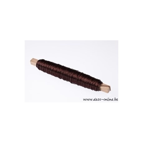 FIL DE FER  MARRON METALIQUE SUR BATONNET EN BOIS 1PC