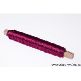 FIL DE FER  PINK 0.50MM 50M 100GR SUR BATONNET EN BOIS 1PC