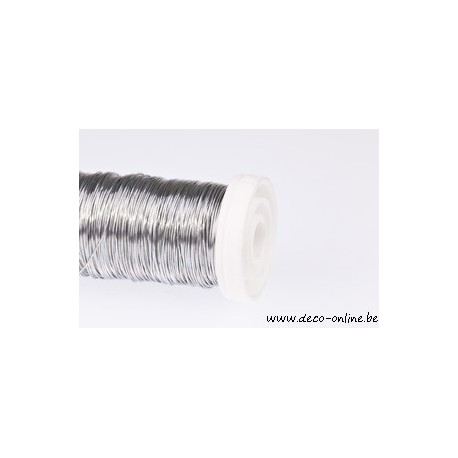 WIKKELDRAAD ZILVER OP SPOEL 100GR