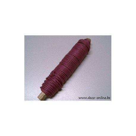 PAPIERWIKKELDRAAD (PAPER WIRE) AUBERGINE OP STOK 1ST