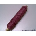 FIL PAPIER (PAPER WIRE) AUBERGINE 0.80MM 22M SUR BATONNET EN BOIS 1PC