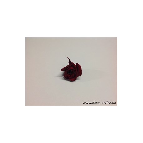 ROSE STABILISEE (KITTY) +/-3.5CM BORDEAUX 1PC