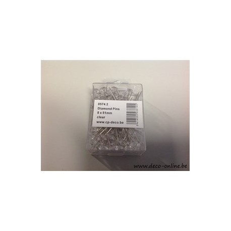 EPINGLES DIAMANT (DIAMOND PINS) 6X55MM 100PCS