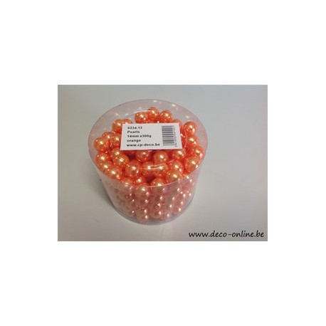 PERLES 14MM ORANGE +/-72PCS