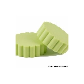 OASIS RAINBOW FOAM FLUTED CAKE LIME GREEN 15CM 2PC