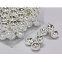 BOULE DE NOEL 30MM SILVER SHINY 72PCS