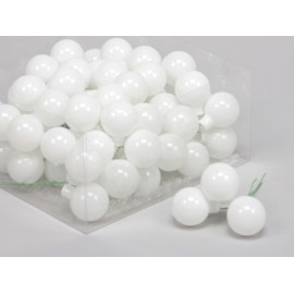 BOULE DE NOEL 30MM ARCTIC WHITE SHINY 72PCS