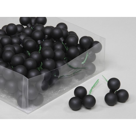 KERSTBOLLEN 20MM BLACK COMBI 24ST