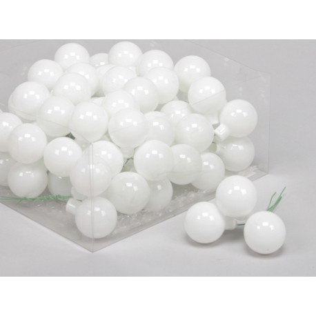 KERSTBOLLEN 30MM ARCTIC WHITE SHINY 18ST