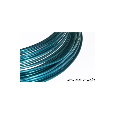 ALUMINIUMDRAAD 2.0MM TURQUOISE 100GR +/-12M