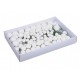 BOULE DE NOEL 20/30/40MM WHITE GLITTER 100PCS