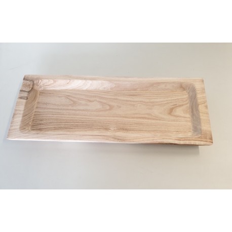 COUPE PAULOWNIA RRECTANGLE 62X25XH6CM NATUREL