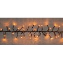 LED VERLICHTING (BINNEN & BUITEN) CLUSTER 1920L/25M CLASSIC WHITE 10M  AANLOOPSNOER IP44 24V/3VA TRAFO ZWART SNOER