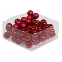 BOULE DE NOEL 30MM RED COMBI 18PCS