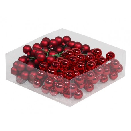 BOULE DE NOEL 20MM RED COMBI 144PCS