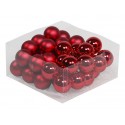 BOULE DE NOEL 40MM RED COMBI 36PCS