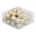 BOULE DE NOEL 40MM CHAMPAGNE COMBI 36PCS