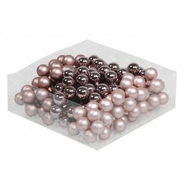 BOULE DE NOEL 20MM SMOKEY ROSE 36PCS