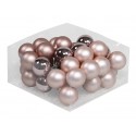 BOULE DE NOEL 40MM SMOKEY ROSE 36PCS