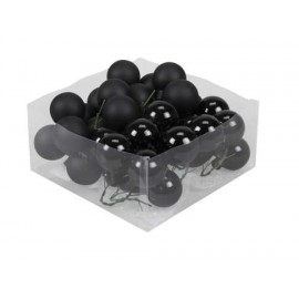 BOULE DE NOEL 40MM BLACK 36PCS