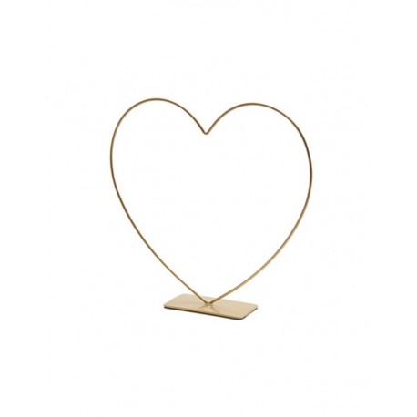 FRAME COEUR SUR SOCLE 39CM BLANC