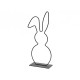 FRAME BUNNY SUR SOCLE 29CM NOIR