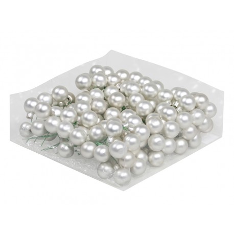 BOULE DE NOEL 20MM ARGENT MAT 144PCS