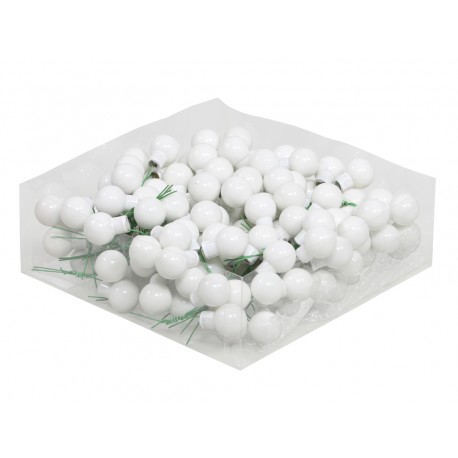 BOULE DE NOEL 20MM WHITE SATIN 144PCS