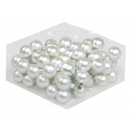 BOULE DE NOEL 30MM SILVER MAT 72PCS