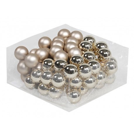 BOULE DE NOEL 30MM AUTUMN BLONDE 18PCS