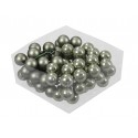 BOULE DE NOEL 30MM GRANITE GREEN 18PCS