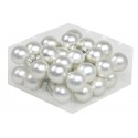 BOULE DE NOEL 40MM SILVER MAT 36PCS