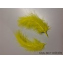 PLUMES DE MARABOU JAUNE +/-10GR BOITE 200X120X50MM