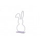 FRAME BUNNY SUR SOCLE 29CM LAVENDE