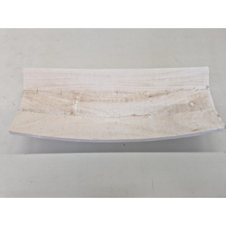 SCHAAL HOUT GEBOGEN WHITE WASH 43X19X7CM