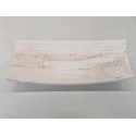 SCHAAL HOUT GEBOGEN WHITE WASH 43X19X7CM