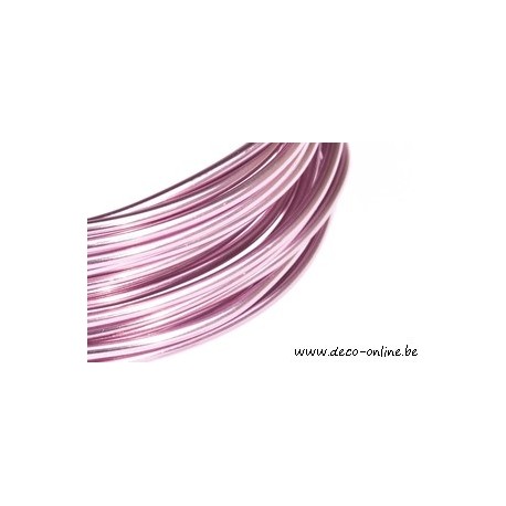 FIL ALUMINIUM 2.0MM ROSE PASTEL 100GR +/-12M