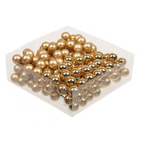 BOULE DE NOEL 20MM GOLD COMBI 144PCS