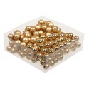 BOULE DE NOEL 20MM BRIGHT GOLD COMBI 144PCS