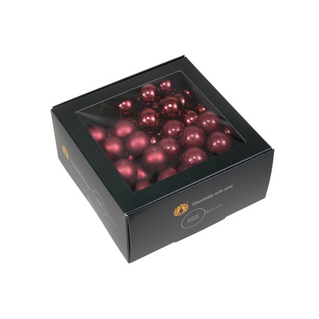 BOULE DE NOEL 30MM RUBY 72PCS