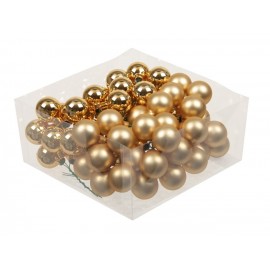 BOULE DE NOEL 30MM BRIGHT GOLD COMBI 72PCS