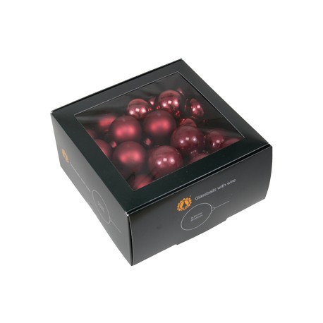 BOULE DE NOEL 40MM RUBY 36PCS