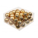 KERSTBOLLEN 40MM BRIGHT GOLD COMBI 36ST