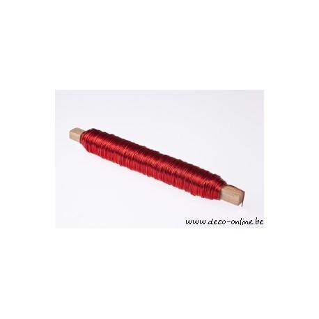 FIL DE FER  ROUGE SUR BATONNET EN BOIS 1PC