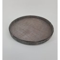 HOUTEN SCHAAL ROND 40X3CM GRIJS