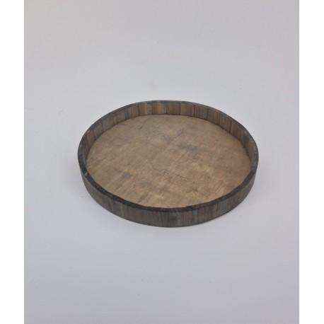 COUPE EN BOIS RONDE 30X3CM GRIS