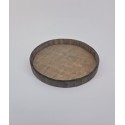 COUPE EN BOIS RONDE 30X3CM GRIS