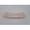 SCHAAL HOUT GEBOGEN WHITE WASH 43X19X7CM